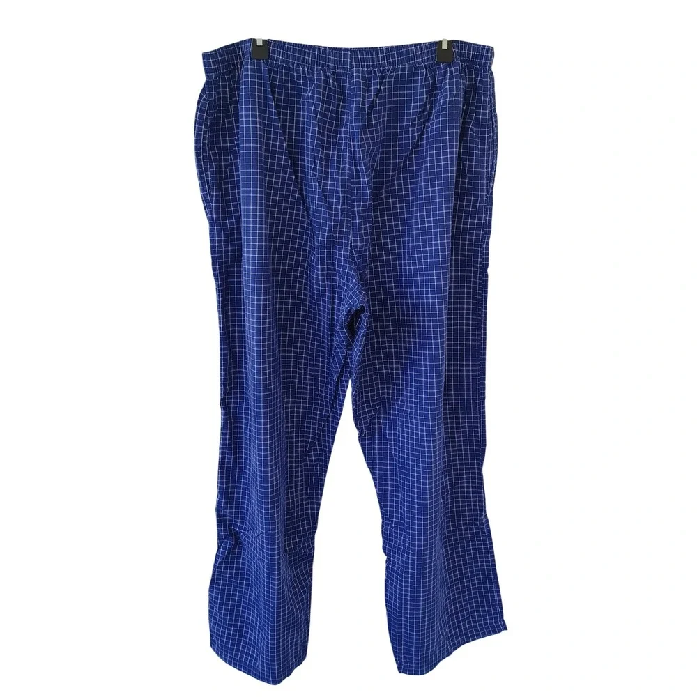 Polo Ralph Lauren Mens XL Blue White Windowpane Check Cotton Pajama Pants Lounge